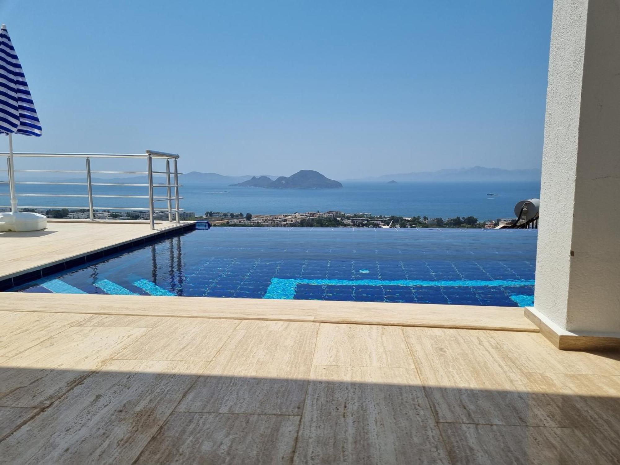 Bodrum Eason Villa & House 350M2 Full Sea View With Private Infinity Pool Eksteriør billede