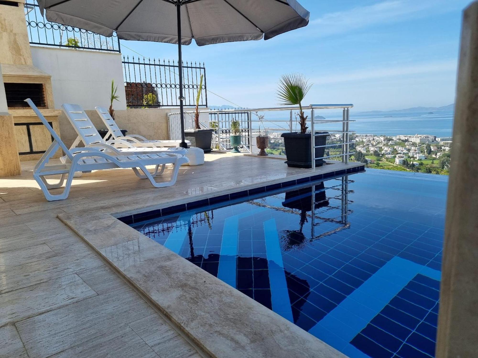 Bodrum Eason Villa & House 350M2 Full Sea View With Private Infinity Pool Eksteriør billede