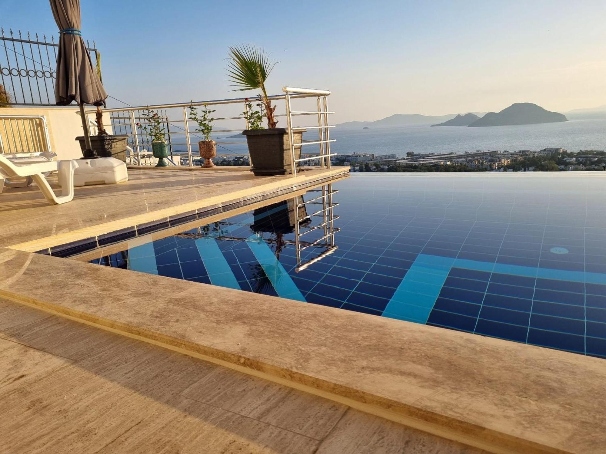 Bodrum Eason Villa & House 350M2 Full Sea View With Private Infinity Pool Eksteriør billede
